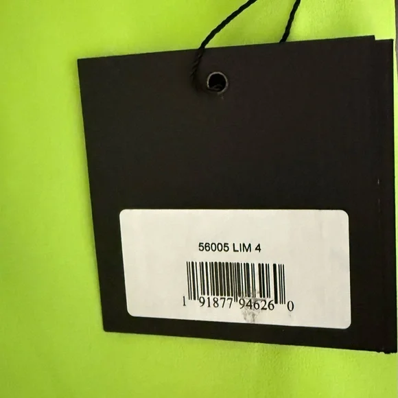 Ieena for Mac Duggal Strapless Neon Green Drape Dress - Picture 3 of 9